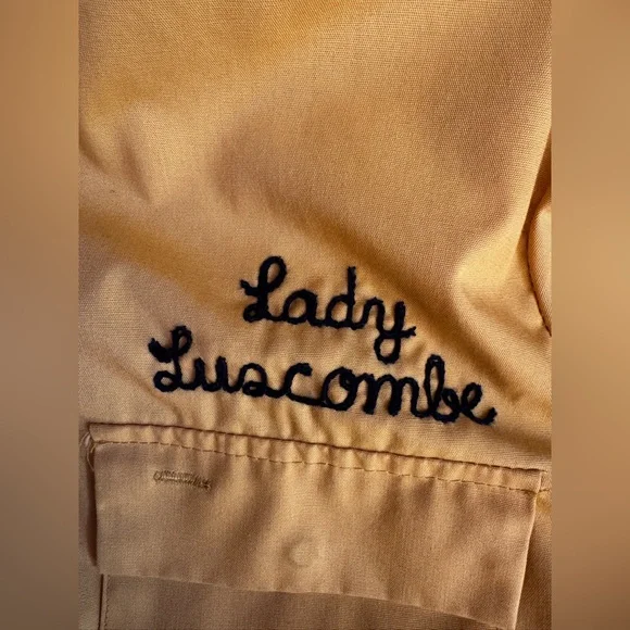 70s Vintage Yellow Cotton Blend Boiler Suit w Chainstitch Detailing Sz M-L - Picture 8 of 15